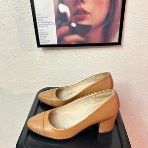 Easy Spirit Tan Block Heel Pumps